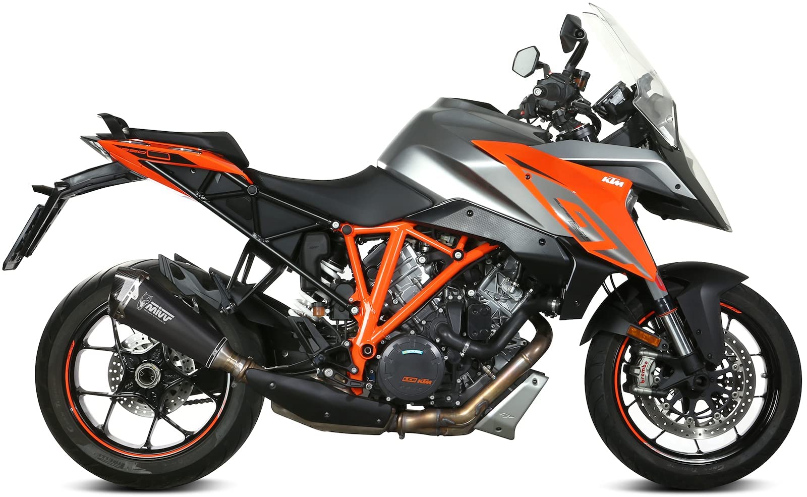 MIVV Auspuff Delta Edelstahl schwarz kompatibel mit ktm 1290 Superduke gt 2016 2017 2018 2019 2020 von MIVV