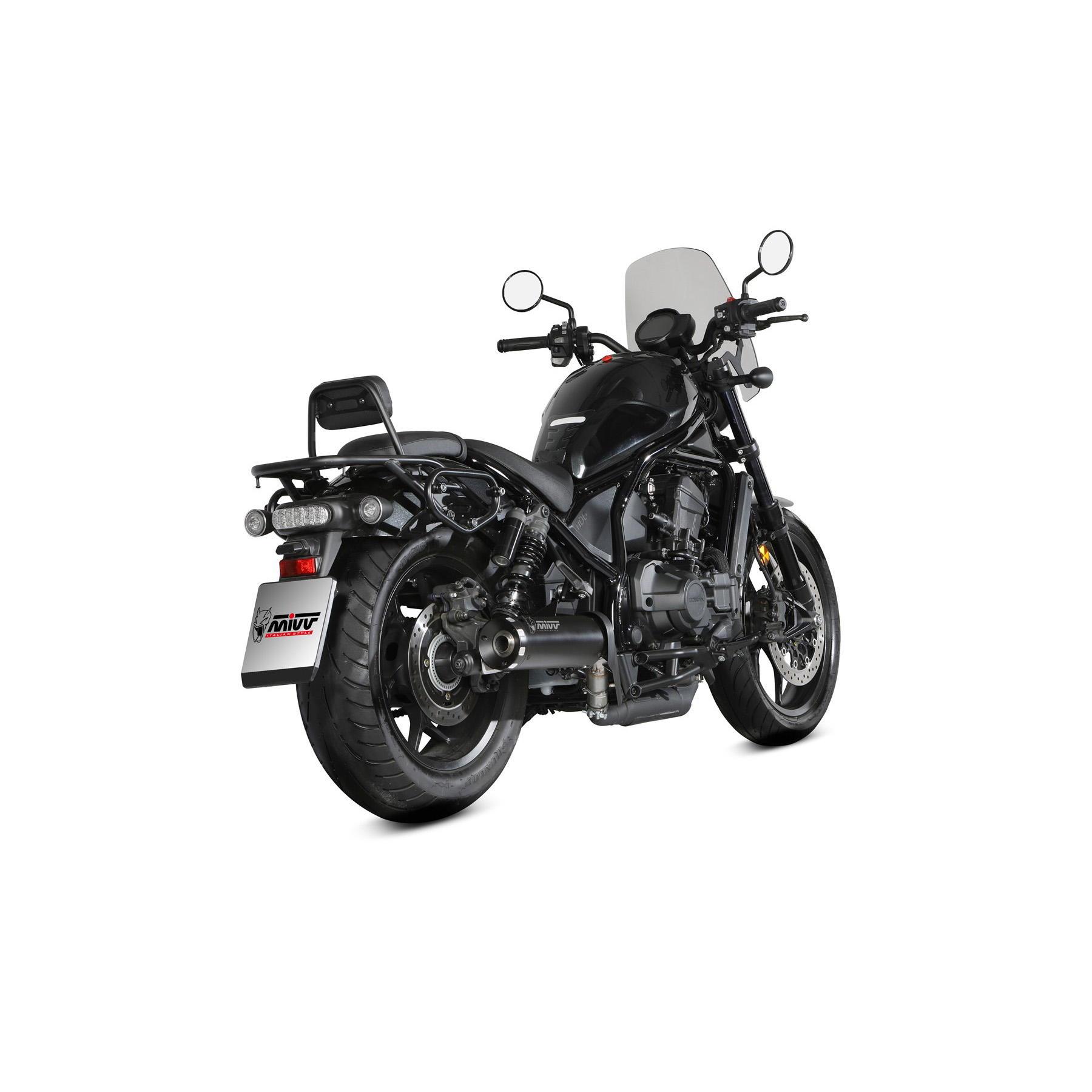 MIVV Auspuff HR-1 schwarz für Honda CMX 1100 Rebel 2022-2024 von MIVV