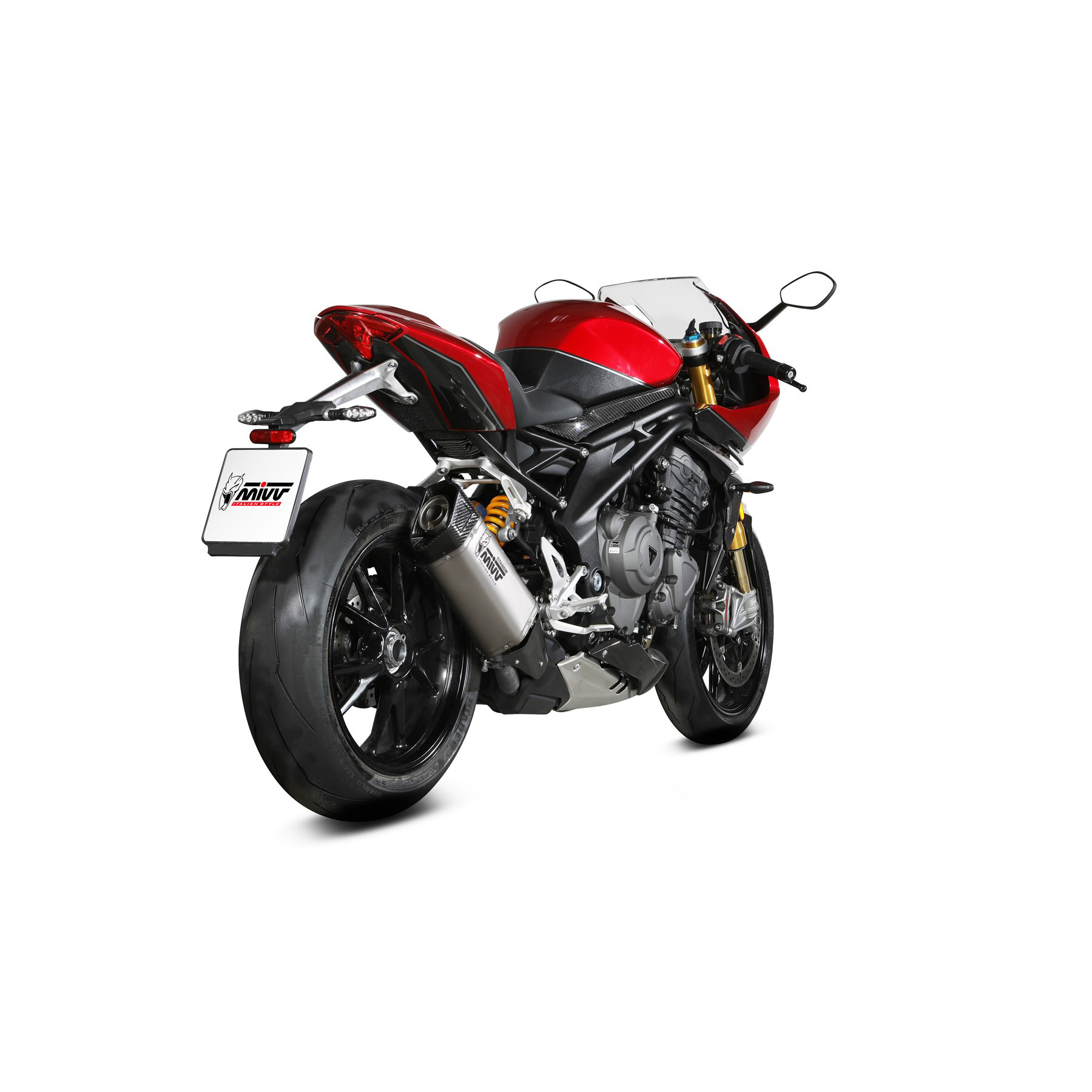 MIVV Auspuff SR-1 Titan/Carbon für Speed Triple 1200 RR/RS 21-24 von MIVV