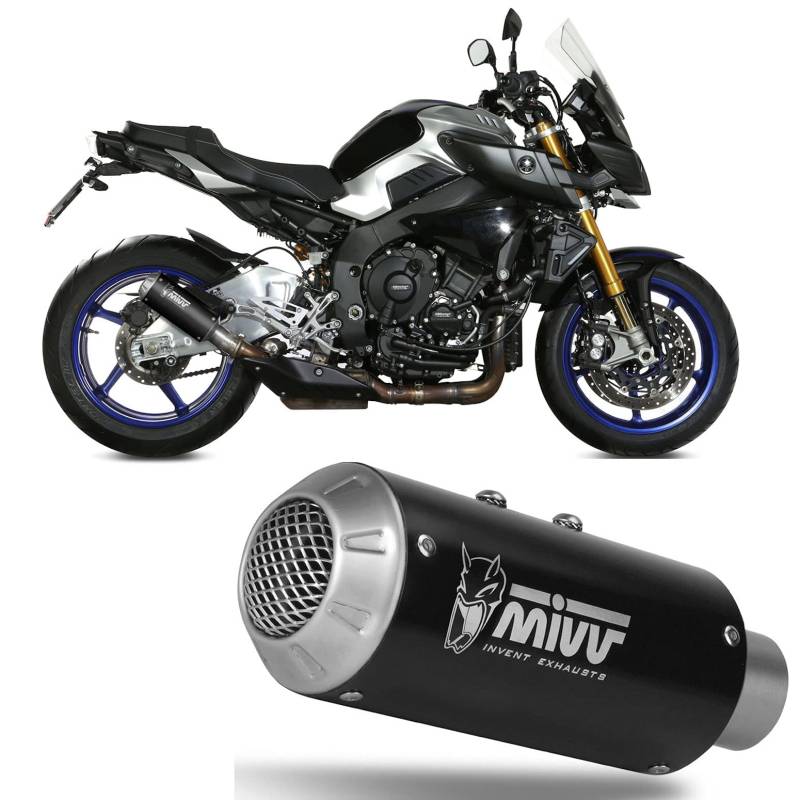 MIVV Auspuff m3 Edelstahl schwarz kompatibel mit Yamaha mt10 mt-10 2016 2017 2018 2019 2020 von MIVV