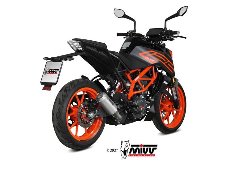 MIVV SLIP-ON STANDARD X-M1 Edelstahl schwarz kompatibel mit KTM 125 DUKE 125 ccm ab Bj. 21 von MIVV