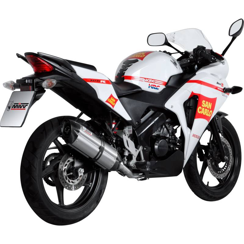 MIVV Suono Auspuff 1-1 silber H.060.K7 für Honda CBR 125 R JC50 von MIVV