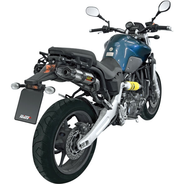 MIVV Suono Auspuff Paar silber UY.025.K7 für Yamaha MT-03 660 von MIVV