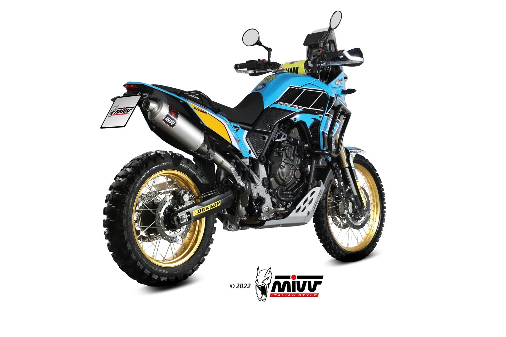 Mivv Auspuff für YAMAHA Ténéré 700 2019 > 2022 DAKAR BLACK ORIGINAL von MIVV