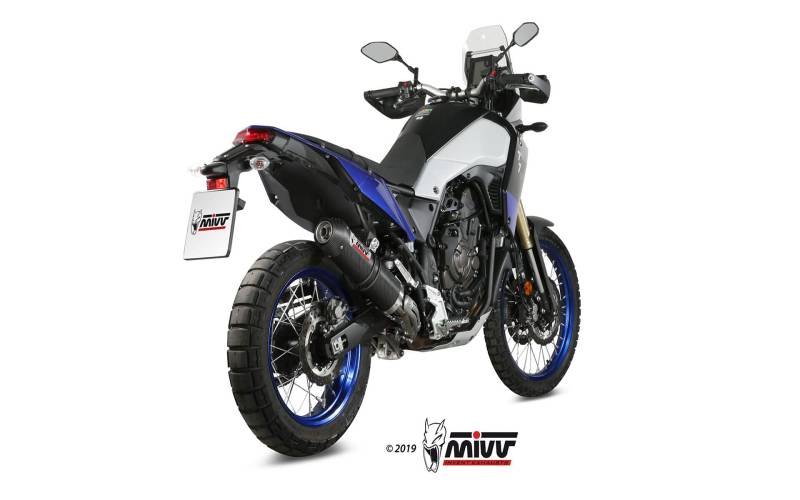 Y.064.L3C Auspuff exhaust MIVV Oval Carbon Carbon-endkappe kat YAMAHA TENERE 700 2019 2020 von MIVV