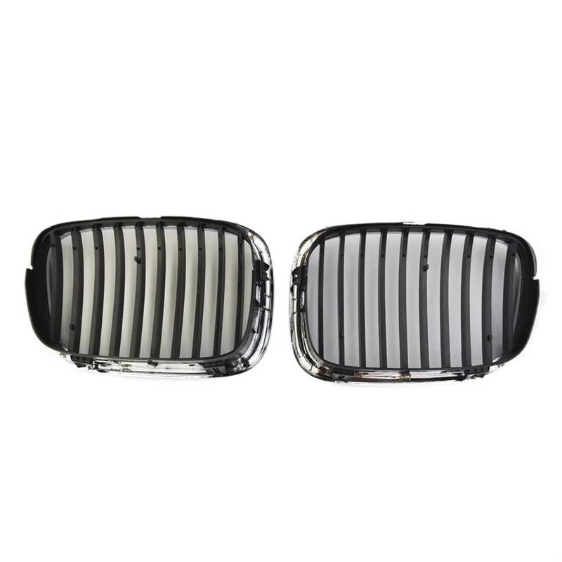 [Replacement] 2 Stücke Vorne Chrom Schwarz Breite Niere Haube Kühlergrill for BMW 5 Series E39 1998-2003 for Limousine 520d 520i 523i 525d 525i 530i 540i MIXIAOZHEN von MIXIAOZHEN