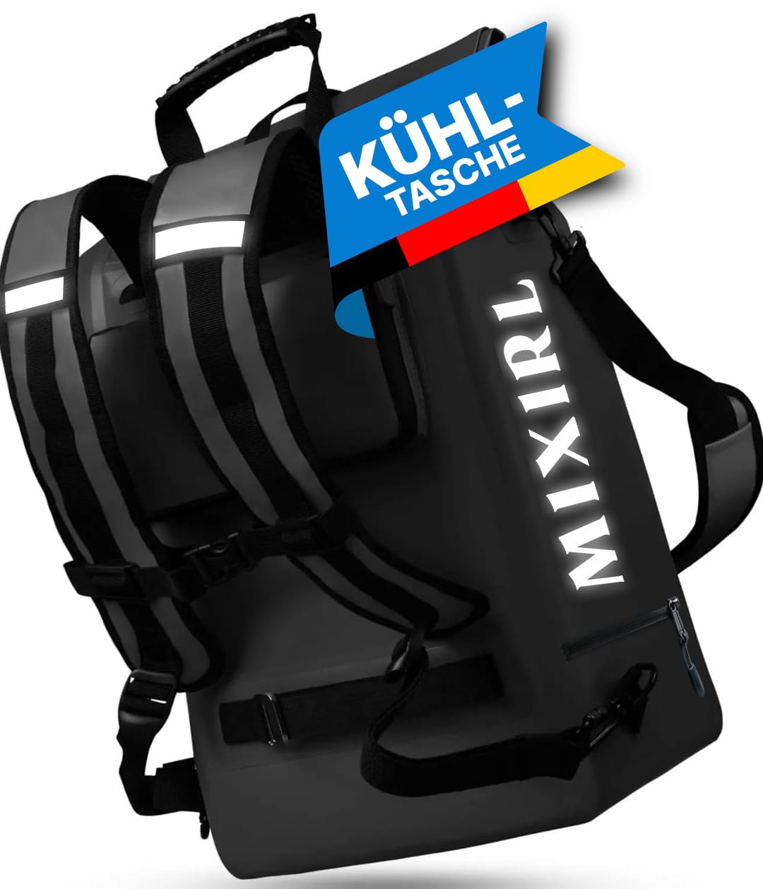 MIXIRL 3in1 Fahrradtasche für Gepäckträger mit Rucksack 100% Wasserdicht 30L I Kühlfach I Gepäckträgertasche Reflektierend Sattel Tasche fürs Fahrrad von MIXIRL