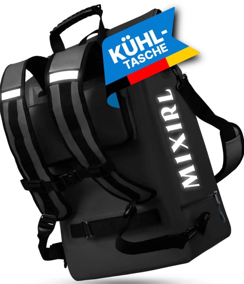 MIXIRL 3in1 Fahrradtasche für Gepäckträger mit Rucksack 100% Wasserdicht 30L I Kühlfach I Gepäckträgertasche Reflektierend Sattel Tasche fürs Fahrrad von MIXIRL