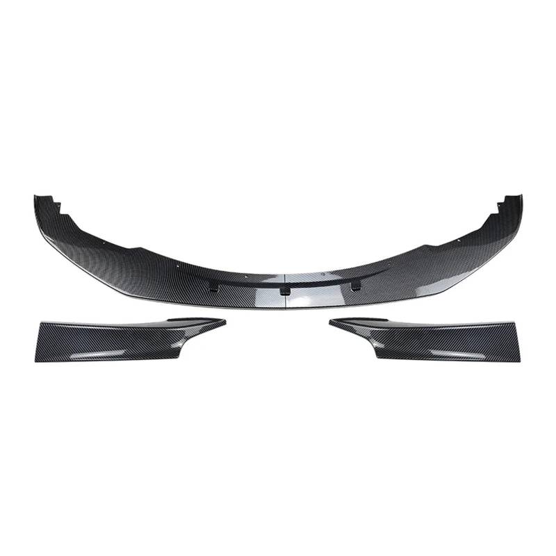 1er M Sport Style Canard Cover Trim Splitter Frontstoßstange Lippe Spoiler, glänzend Schwarze Kohlefaser(1 Set Carbon Look) von MIXOAE