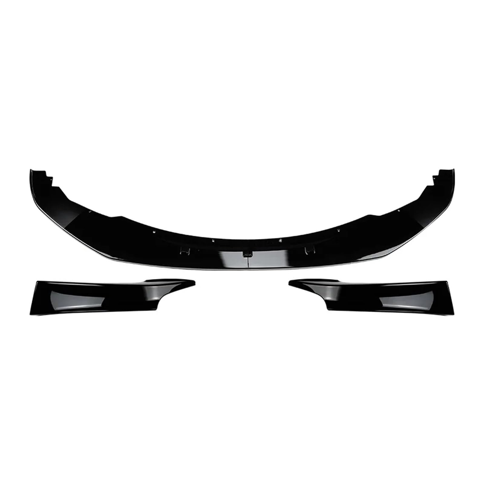 1er M Sport Style Canard Cover Trim Splitter Frontstoßstange Lippe Spoiler, glänzend Schwarze Kohlefaser(1 Set Gloss Black) von MIXOAE