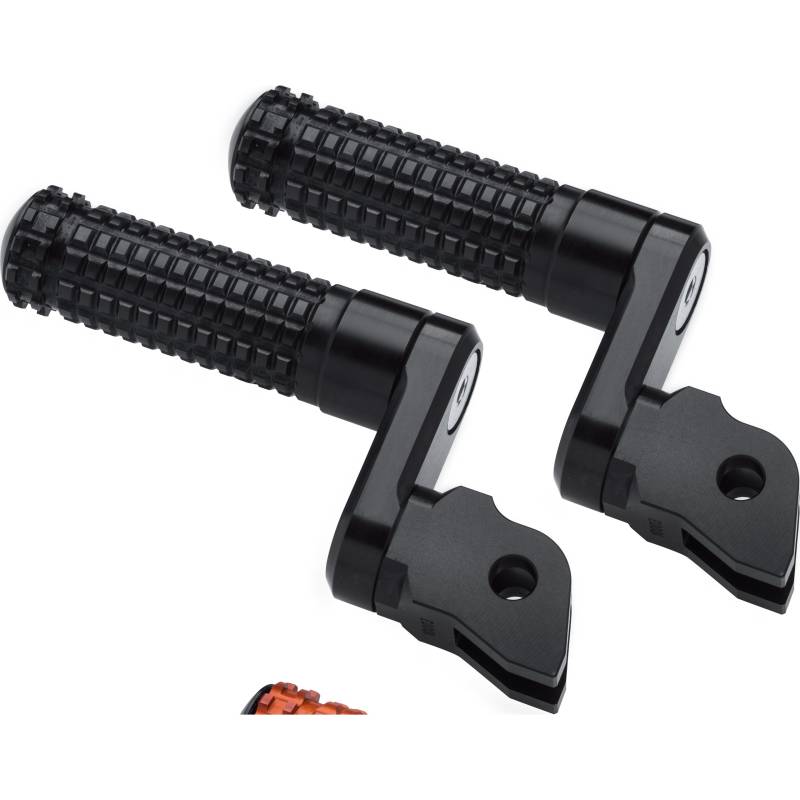 Mizu Fußrastenpaar Flex Race 33mm für Fahrer schwarz/orange 10006 von MIZU