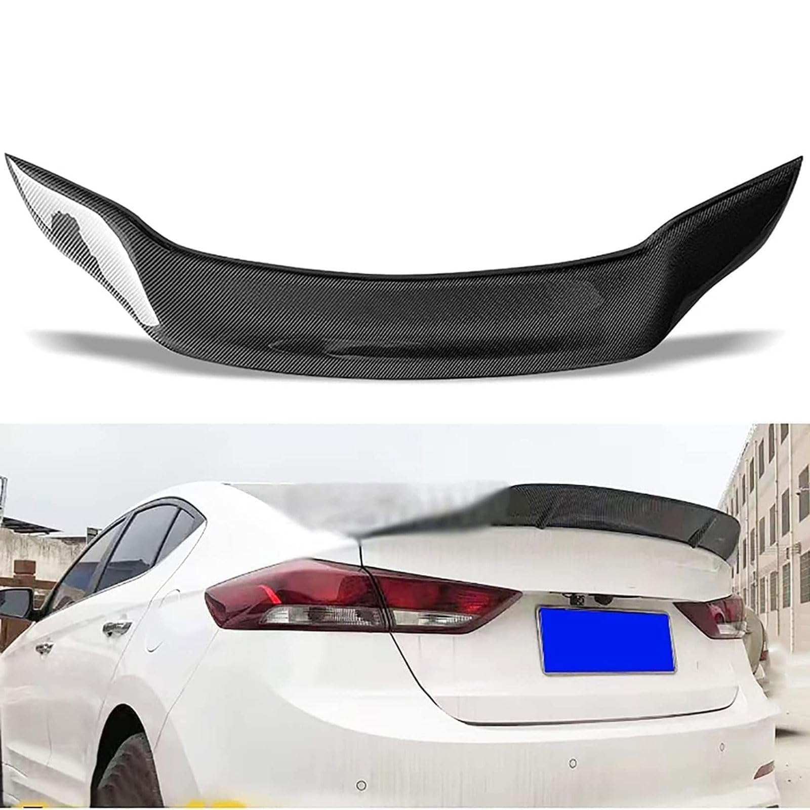 Auto Heckspoiler für Hyundai Elantra 2017-2019,Kratzfeste Autospoiler Dach Kofferraumlippe Flügel Auto Modellieren Zubehör von MJHQWE