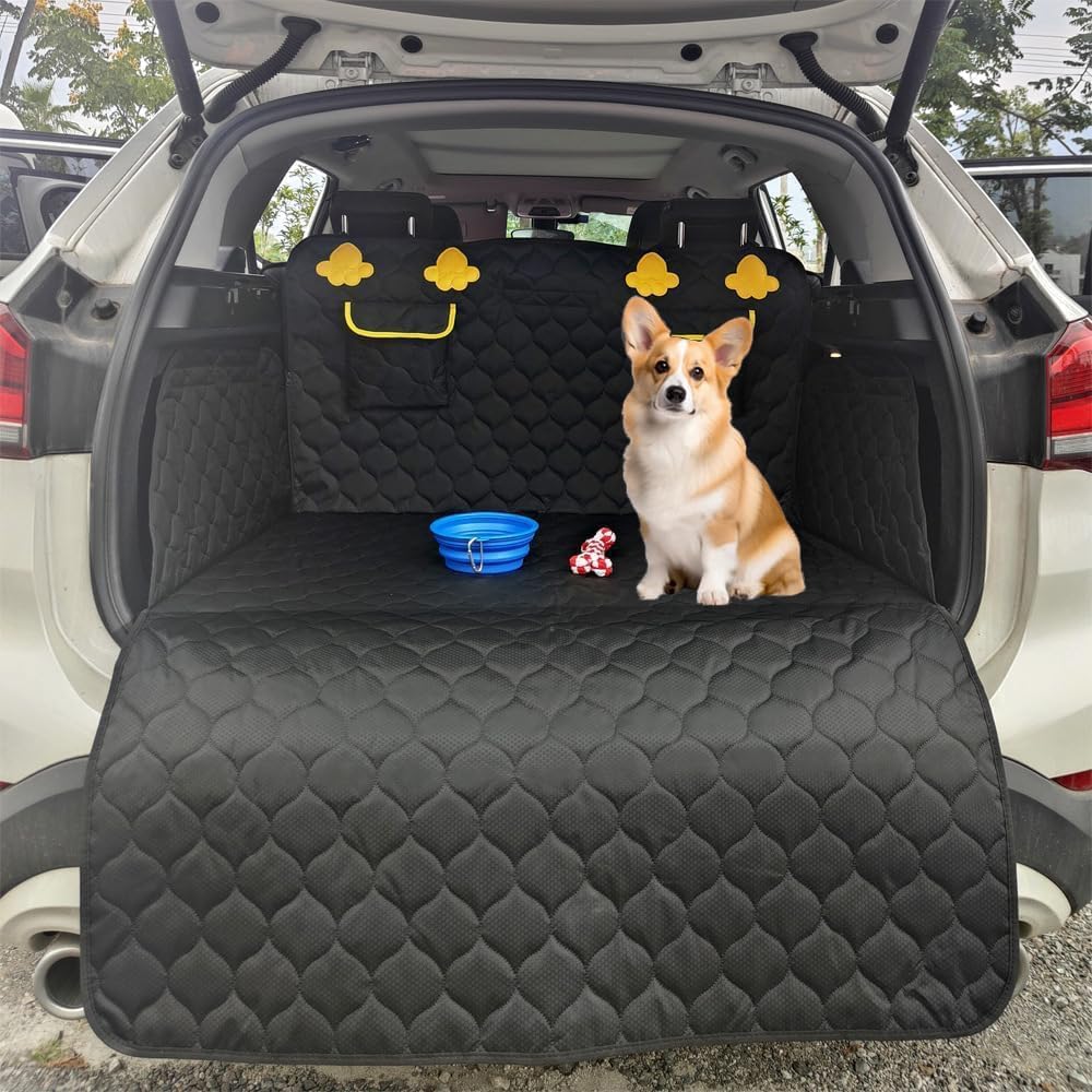 MJITA Auto Kofferraumschutz Hund Hundedecke, für BMW 5 Series Touring (G31) 2020-2024 Reißfeste und wasserdichte Kofferraum-Hundematte mit Seitenschutz von MJITA