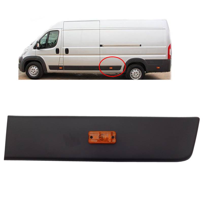 MKAREPART 735438350 Zierleiste hinten links mit Seitenmarkierung passend für Ducato, Boxer, Relay LWB ab 2006 8547.Z1 von MKAREPART