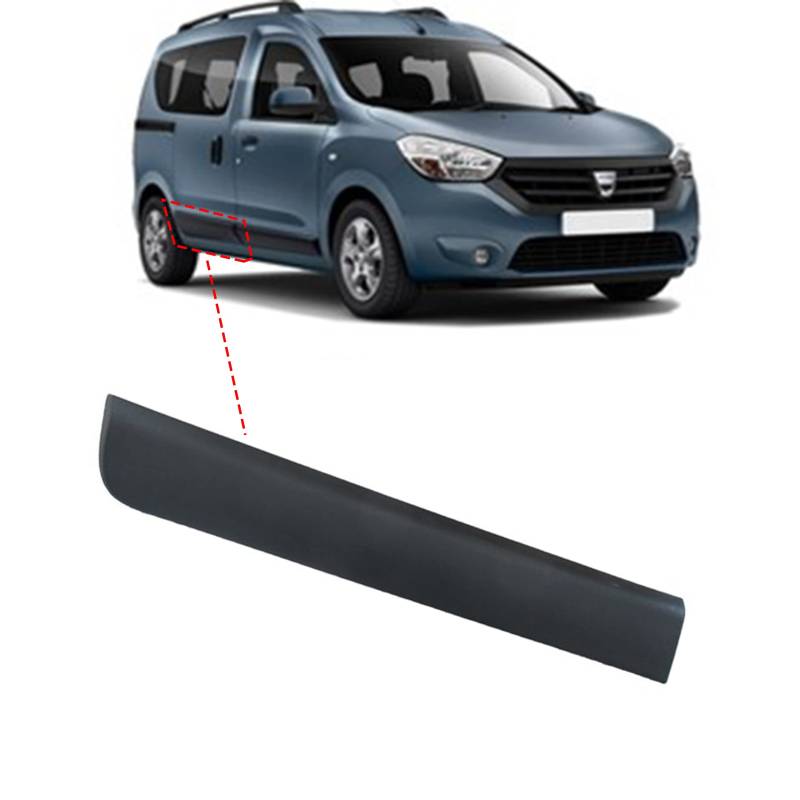 MKAREPART Zierleiste Außenverkleidung Leiste Spoiler Hinten Rechts Kompatibel mit Dacia Dokker 2012- 828767567R, 828760894R (Hinten Rechts) von MKAREPART