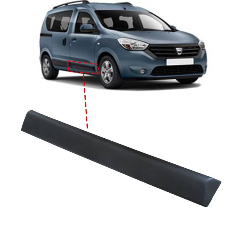 MKAREPART Zierleiste Außenverkleidung Leiste Spoiler Vorne Rechts Kompatibel mit Dacia Dokker 2012- 801866331R, 801861710R (Vorne Rechts) von MKAREPART