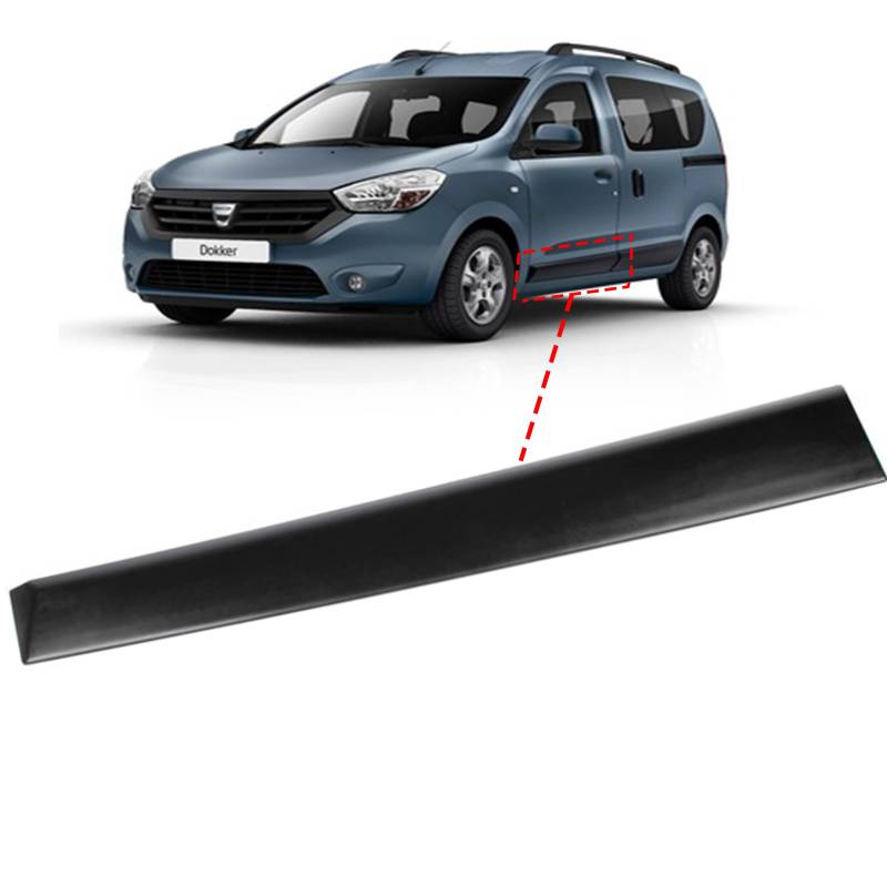 MKAREPART Zierleiste Außenverkleidung Leiste Spoiler Vorne Links Kompatibel mit Dacia Dokker 2012- 808779182R, 808779284R (Vorne Links) von MKAREPART