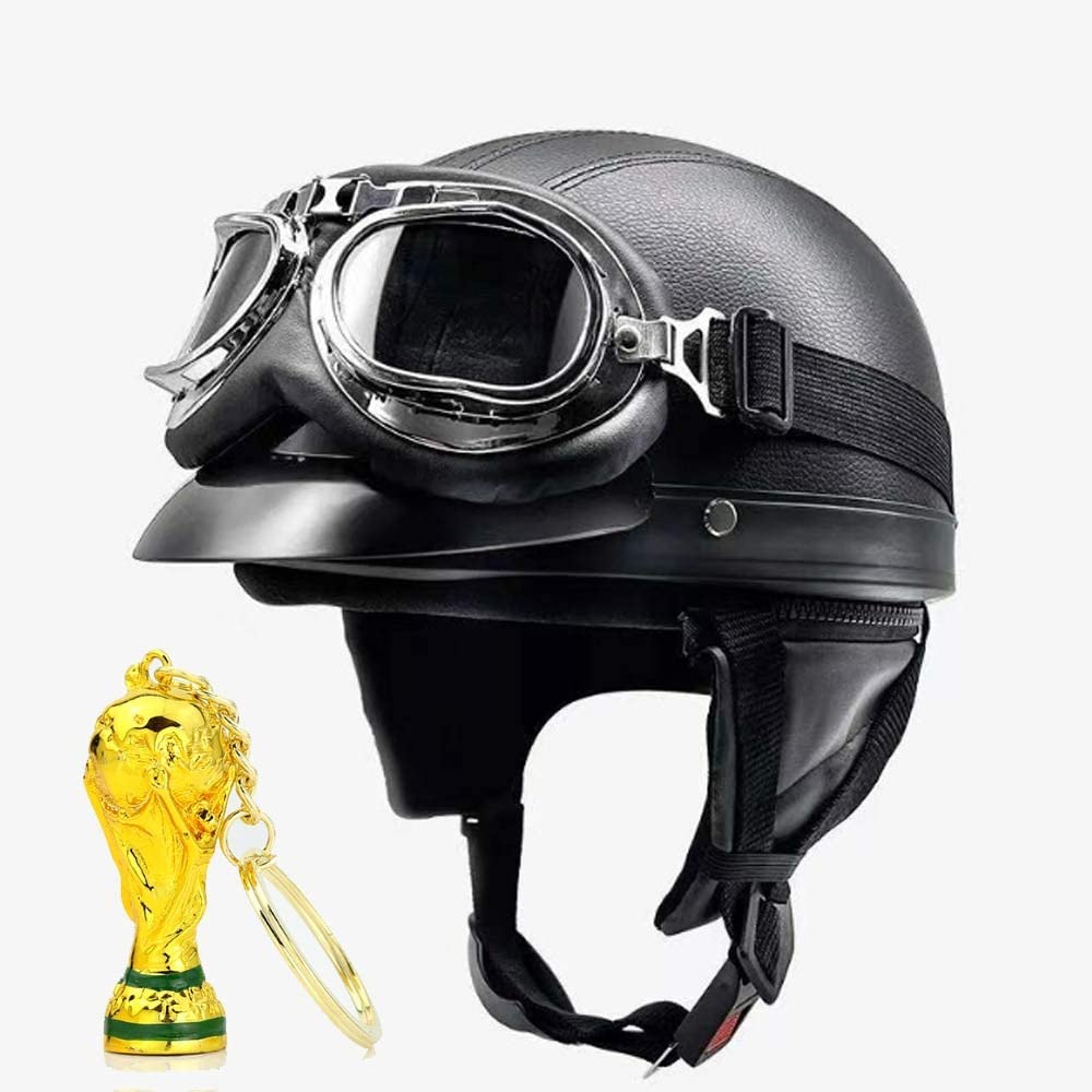 Motorradhelm Mit Sonnenvisier Uvbrille StoßFester,Motorradhelm Integralhelm Leicht Warm Motorrad Klapphelm Herren Damen Roller Helm Schwarz Windschutz FüR Den Winter,54-62cm von MKDSUH