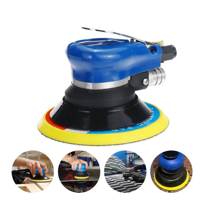 Pneumatic Metal Polishing Burnishing Machine Orbital Sander Air Grinder Sandpaper 6 Inch Vacuum Eccentric Car Polishing/Grinding Machine Pneumatic Tools Industrielle Poliermaschine von MKHFP