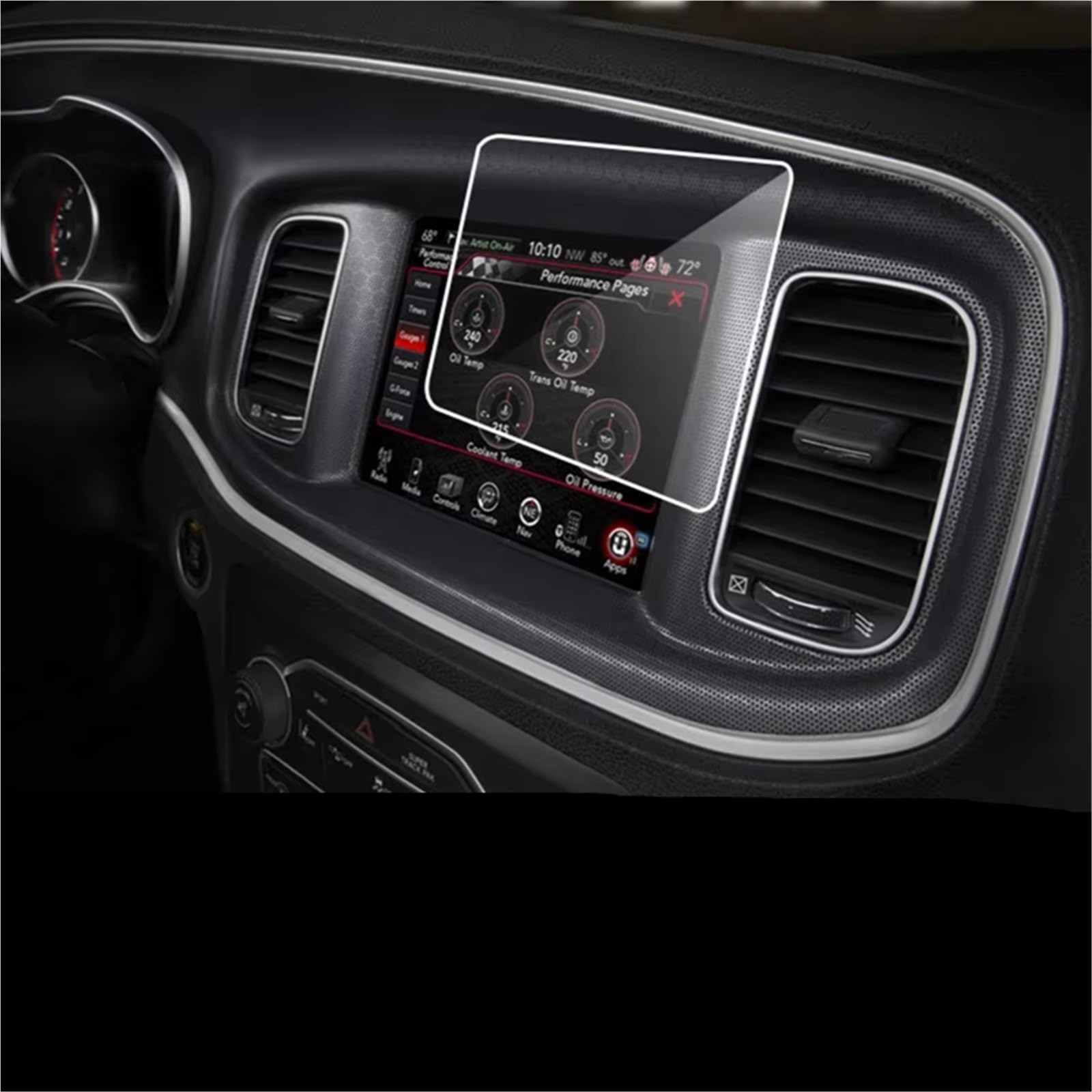 Kompatibel Mit Dodge Für Charger 2015 2016 2017 2018 2019 1 Stück Auto-Displayschutzfolie Für Auto-GPS-Navigation Aus Gehärtetem Glas von MKKDYC