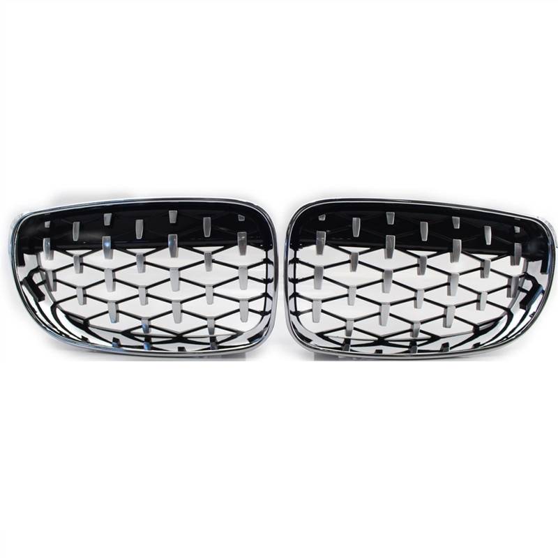 Kühlergrill vorne Kompatibel Mit 1er Für E87 E81 E82 E88 2007 2008 2009 2010 2011 2012 Nierengitter Lufteinlass Grill Auto Frontgitter Stoßstange Haube(All Silver) von MKKDYC