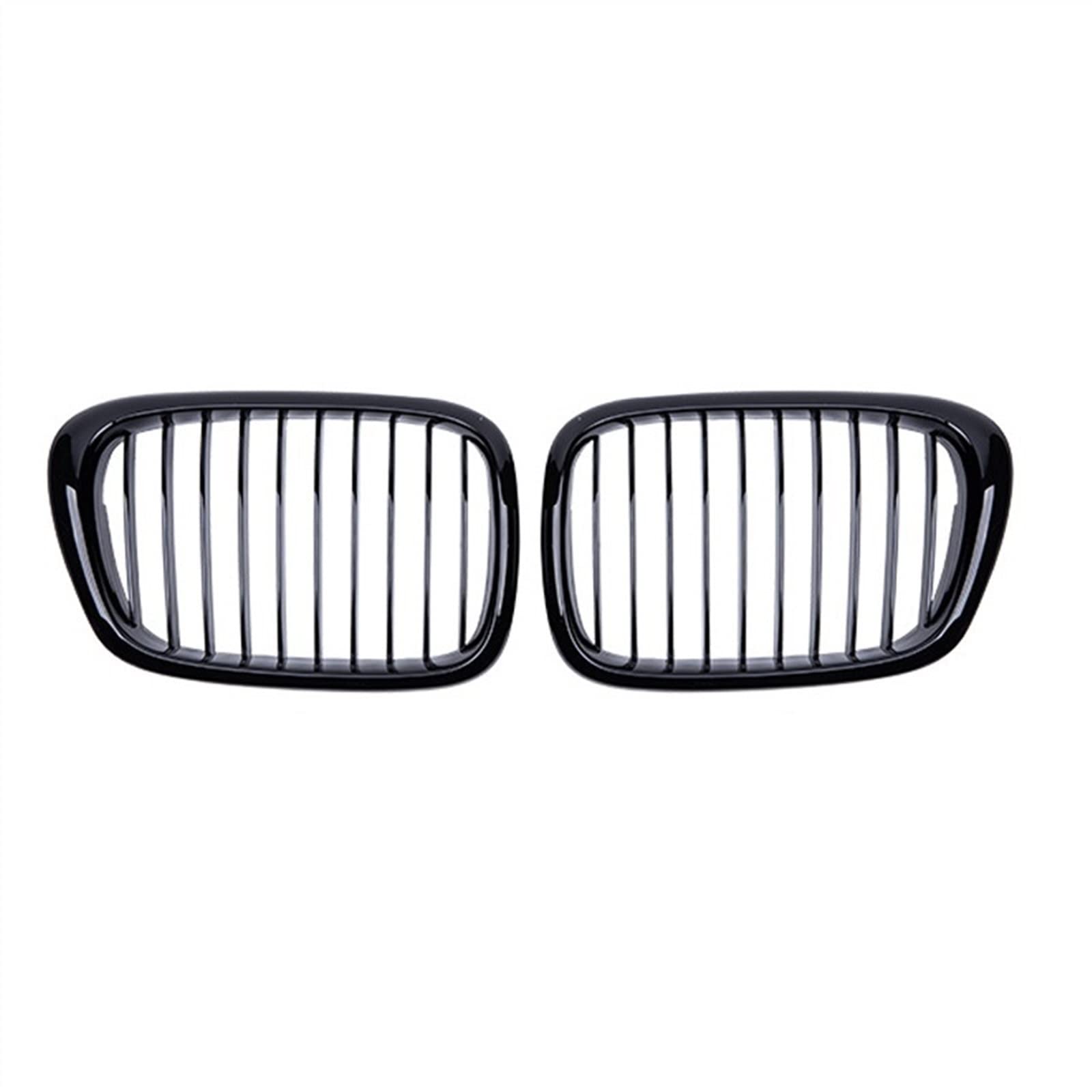 Kühlergrill vorne Kompatibel Mit 5er Für E39 1999 2000 2001 2002 2003 Nierengitter Lufteinlass Grill Auto Frontgitter Stoßstange Motorhaube Obere Gitterabdeckung(Gloss Black) von MKKDYC