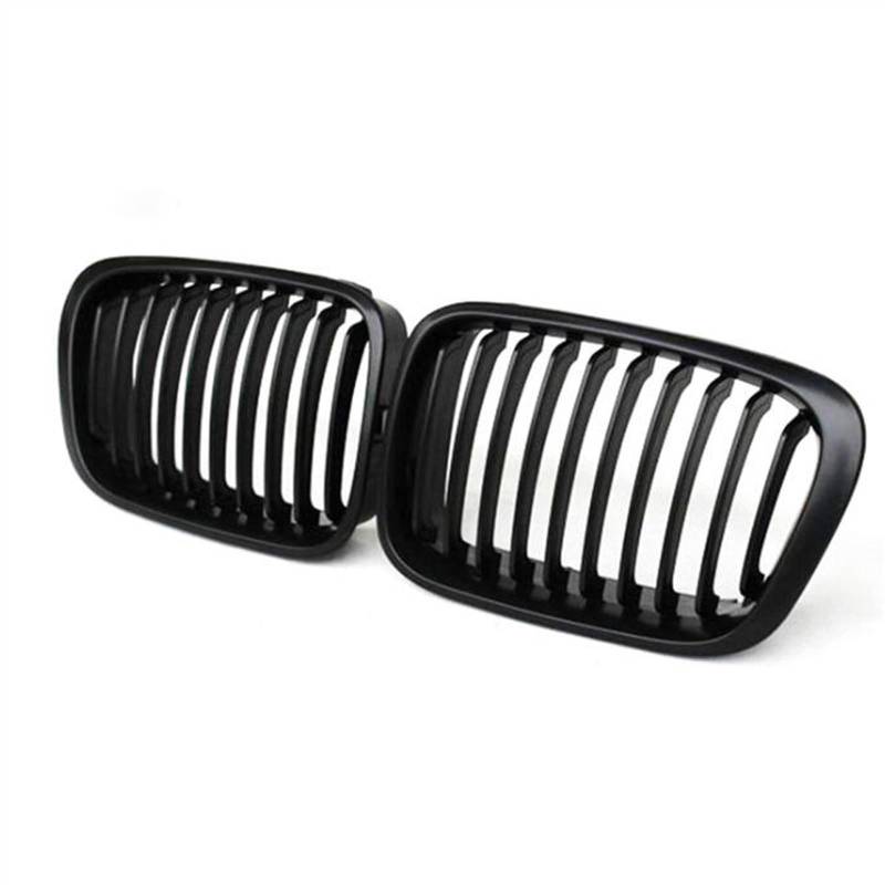 Kühlergrill vorne Kompatibel Mit E46 1998 1999 2000 2001 Auto Obere Grillabdeckung Stoßstange Haube Front Nierengitter Lufteinlass Grill(Matt Black) von MKKDYC