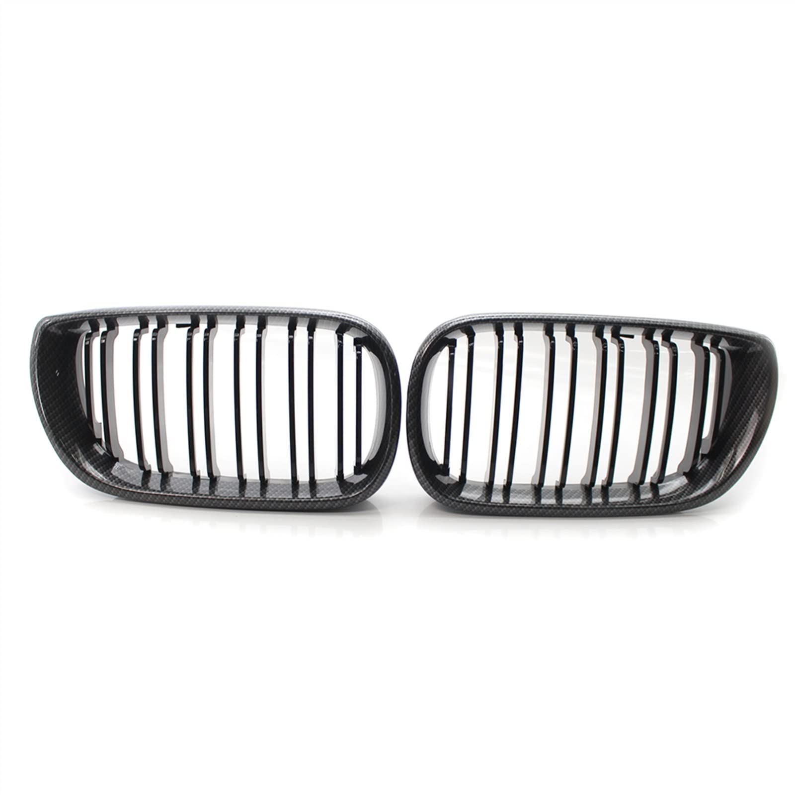 Kühlergrill vorne Kompatibel Mit E46 2002 2003 2004 2005 Kohlefaser Auto Niere Grill Abdeckhaube Grill Lufteinlass Grill Frontgitter Obere Grilla Stoßstange(Carbon Fiber) von MKKDYC