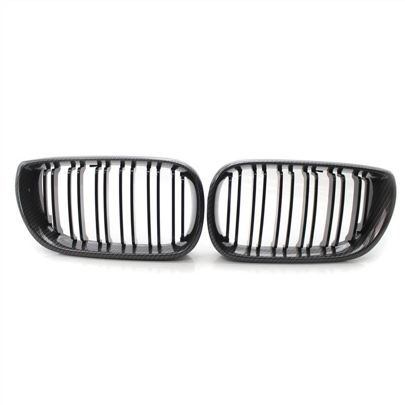 Kühlergrill vorne Kompatibel Mit E46 2002 2003 2004 2005 Kohlefaser Auto Stoßstange Haube Front Nierengrill Lufteinlass Grill Obere Grillabdeckung(Carbon Fiber) von MKKDYC