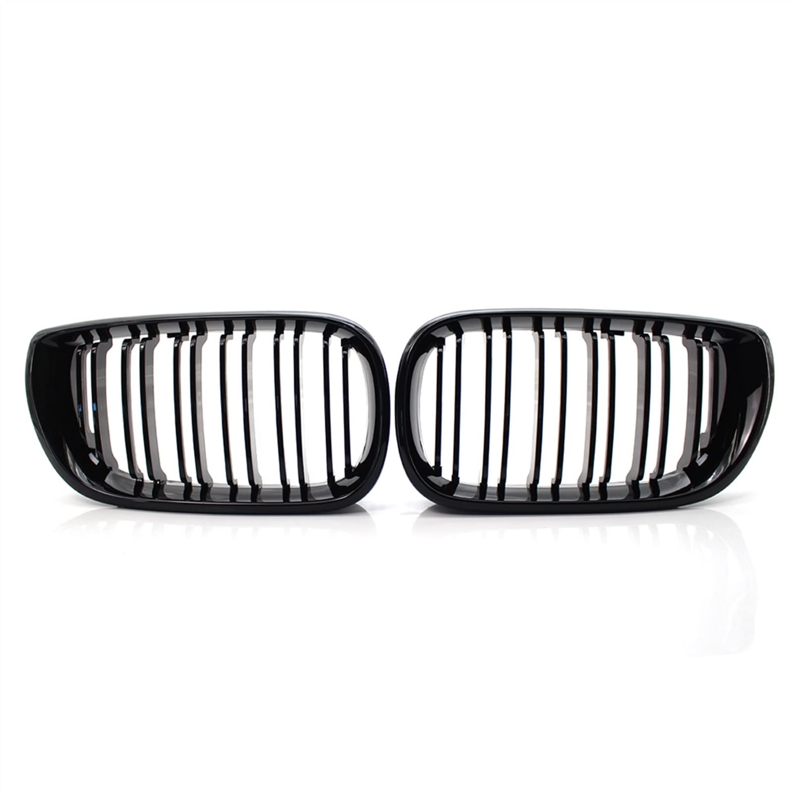 Kühlergrill vorne Kompatibel Mit E46 318i 320i 328i 3er 4 Türer 2002 2003 2004 2005 Auto-Snap-on-Stoßfänger-Front-Nierengitter(Gloss Black) von MKKDYC