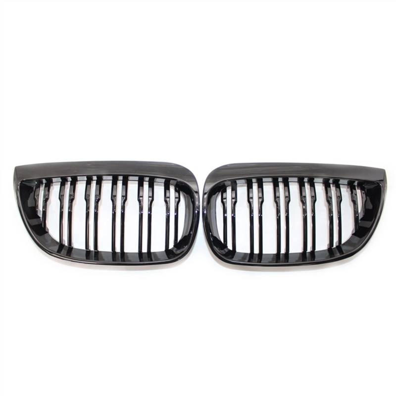 Kühlergrill vorne Kompatibel Mit E81 E87 120d 120i 130i 2004 2005 2006 2007 Auto Snap-on Front Nierengitter Stoßstange Haube Lufteinlass Grill(Gloss Black) von MKKDYC