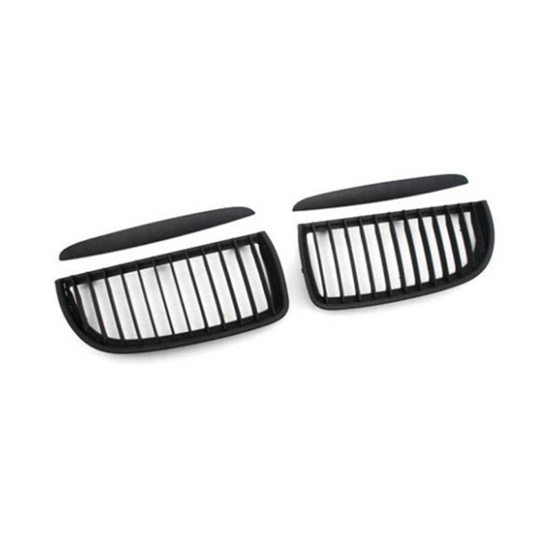 Kühlergrill vorne Kompatibel Mit E90 E91 2005 2006 2007 2008 Lufteinlassgitter Obere Gitterabdeckung Dual Slats Front Kidney Grill von MKKDYC