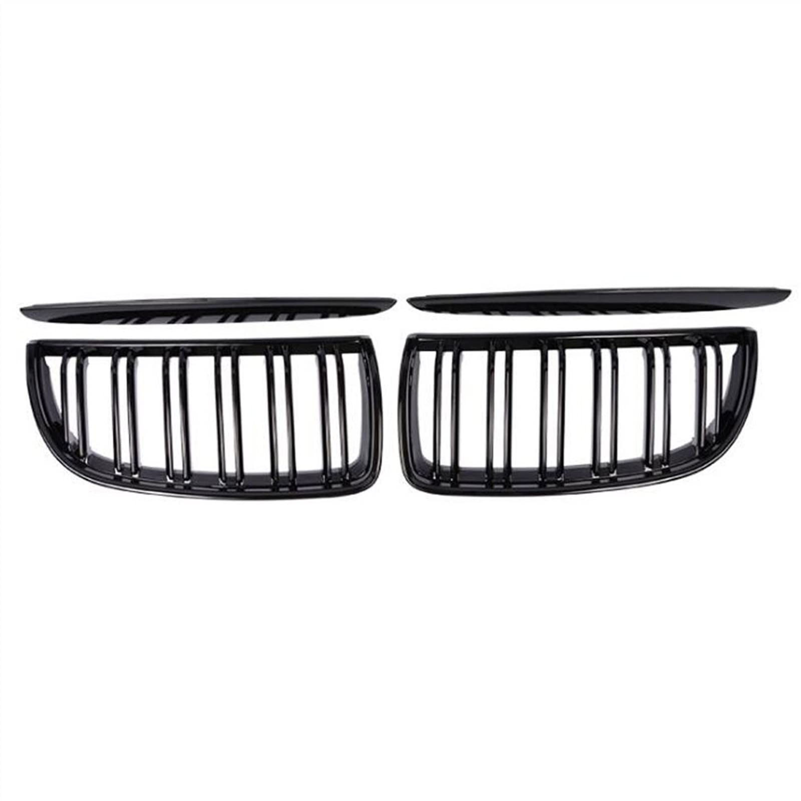 Kühlergrill vorne Kompatibel Mit E90 E91 2005 2006 2007 2008 Motorhaube Oberer Kühlergrill Vordere Nierengitter Lufteinlassgrill Stoßfängerhaube Autoteile(Gloss Black) von MKKDYC