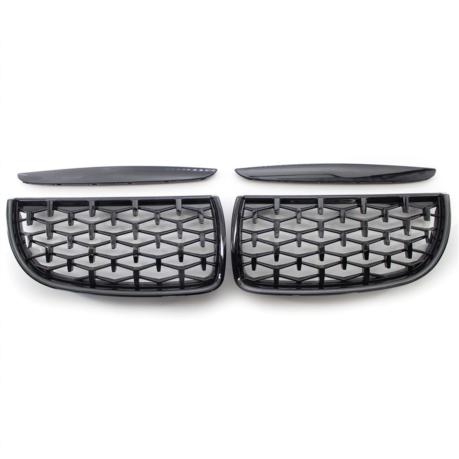 Kühlergrill vorne Kompatibel Mit E90 E91 2005 2006 2007 2008 Obere Grillabdeckung Stoßfängerhaube Auto Front Kidney Grill 51137117242(Black) von MKKDYC