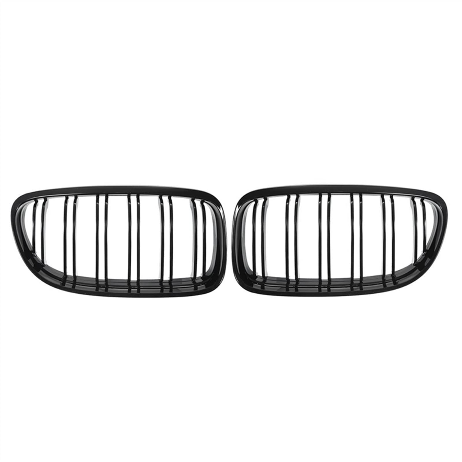 Kühlergrill vorne Kompatibel Mit E90 E91 2009 2010 2011 2012 Obere Kühlergrill-Abdeckung Carbon-Faser-Stoßfänger-Auto-Front-Nieren-Grill-Doppellamellen-Grill(Gloss Black) von MKKDYC