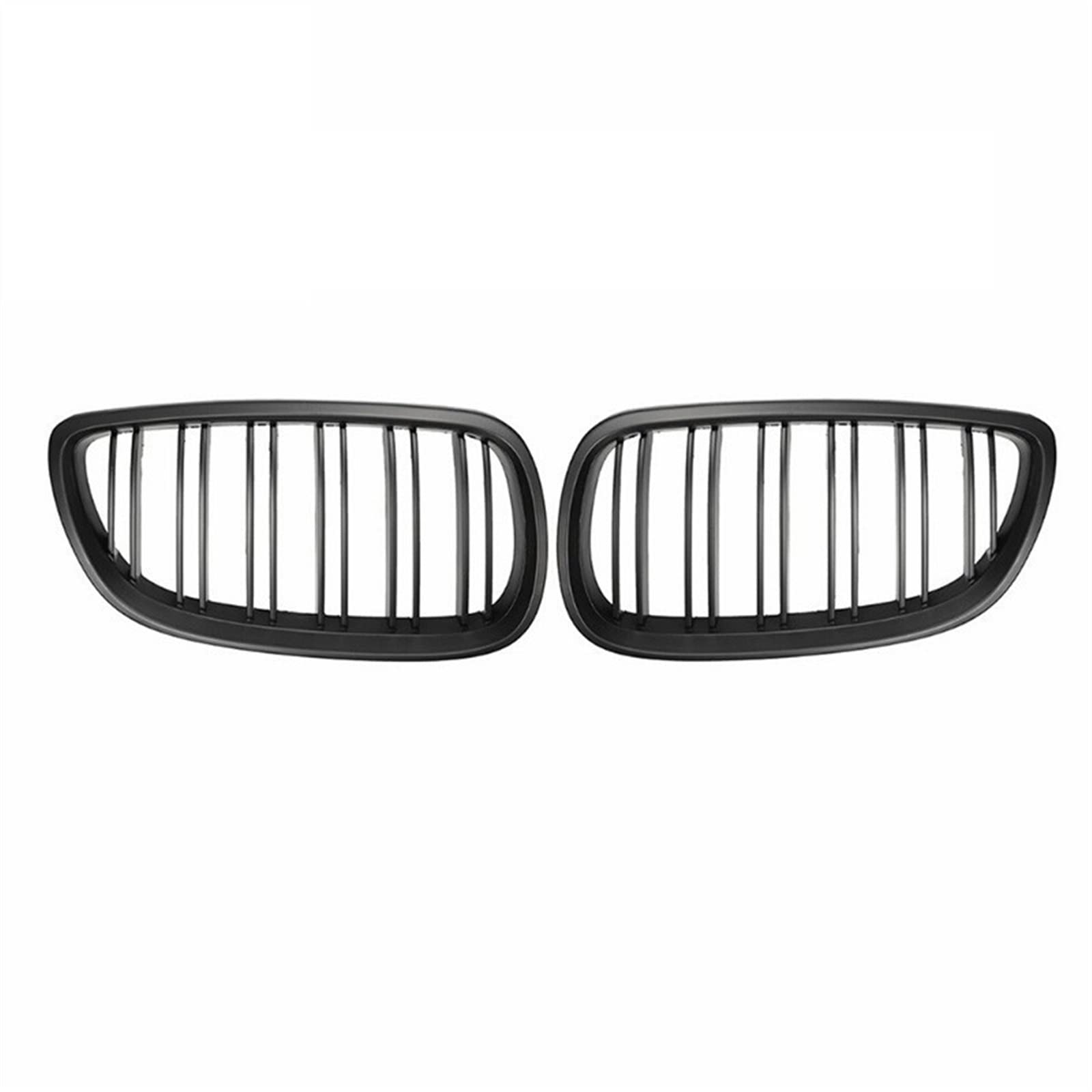 Kühlergrill vorne Kompatibel Mit E92 E93 M3 2006 2007 2008 2009 Auto-Stoßfängerhaube Vorne Nierengitter Snap-on Doppellamellengitter(Matte Black) von MKKDYC