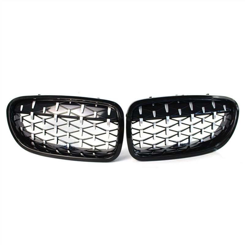 Kühlergrill vorne Kompatibel Mit F10 F11 2010 2011 2012 2013 2014 2015 Auto Front Nierengitter Lufteinlass Grill Obere Grillabdeckung Stoßstange Haube(Chrome Black) von MKKDYC