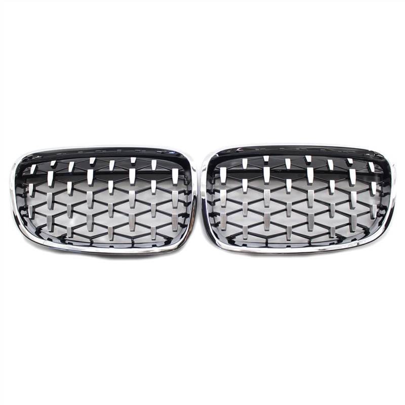 Kühlergrill vorne Kompatibel Mit F20 F21 2010 2011 2012 2013 2014 Auto-Stoßstangenhaube, Oberer Kühlergrill, Frontgitter, Lufteinlass-Grill, Nierengitter(All Silver) von MKKDYC