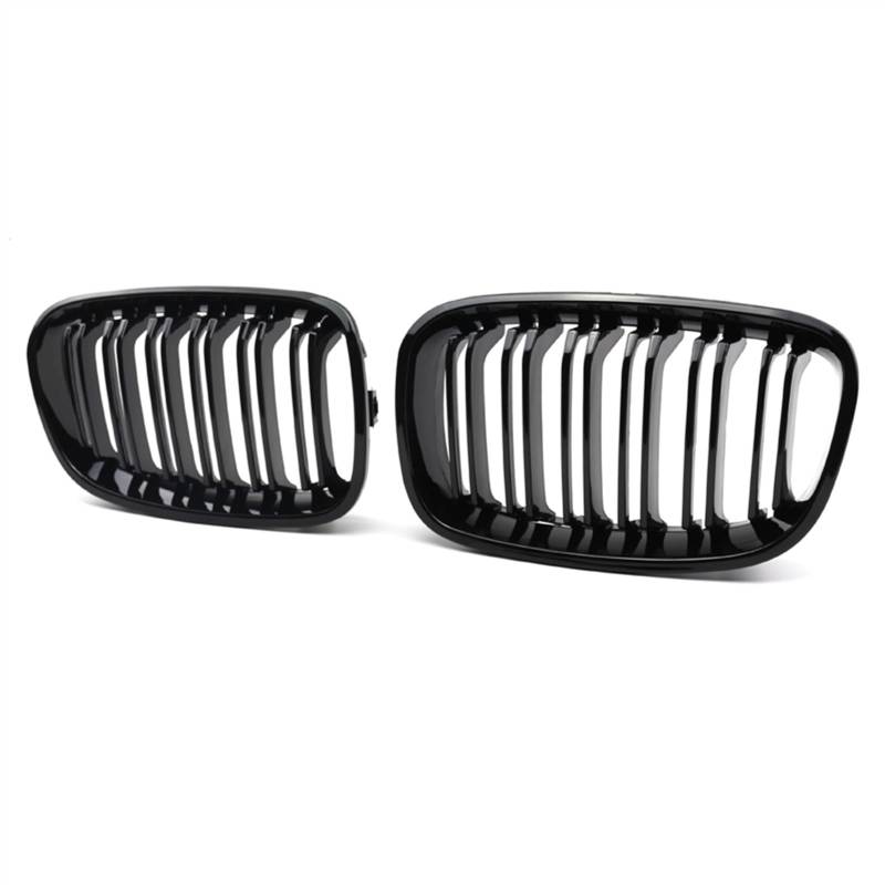 Kühlergrill vorne Kompatibel Mit F20 F21 2011 2012 2013 2014 Auto-Stoßstangenhaube Vorne Nierengitter Snap-on Obere Grillabdeckung(Gloss Black) von MKKDYC