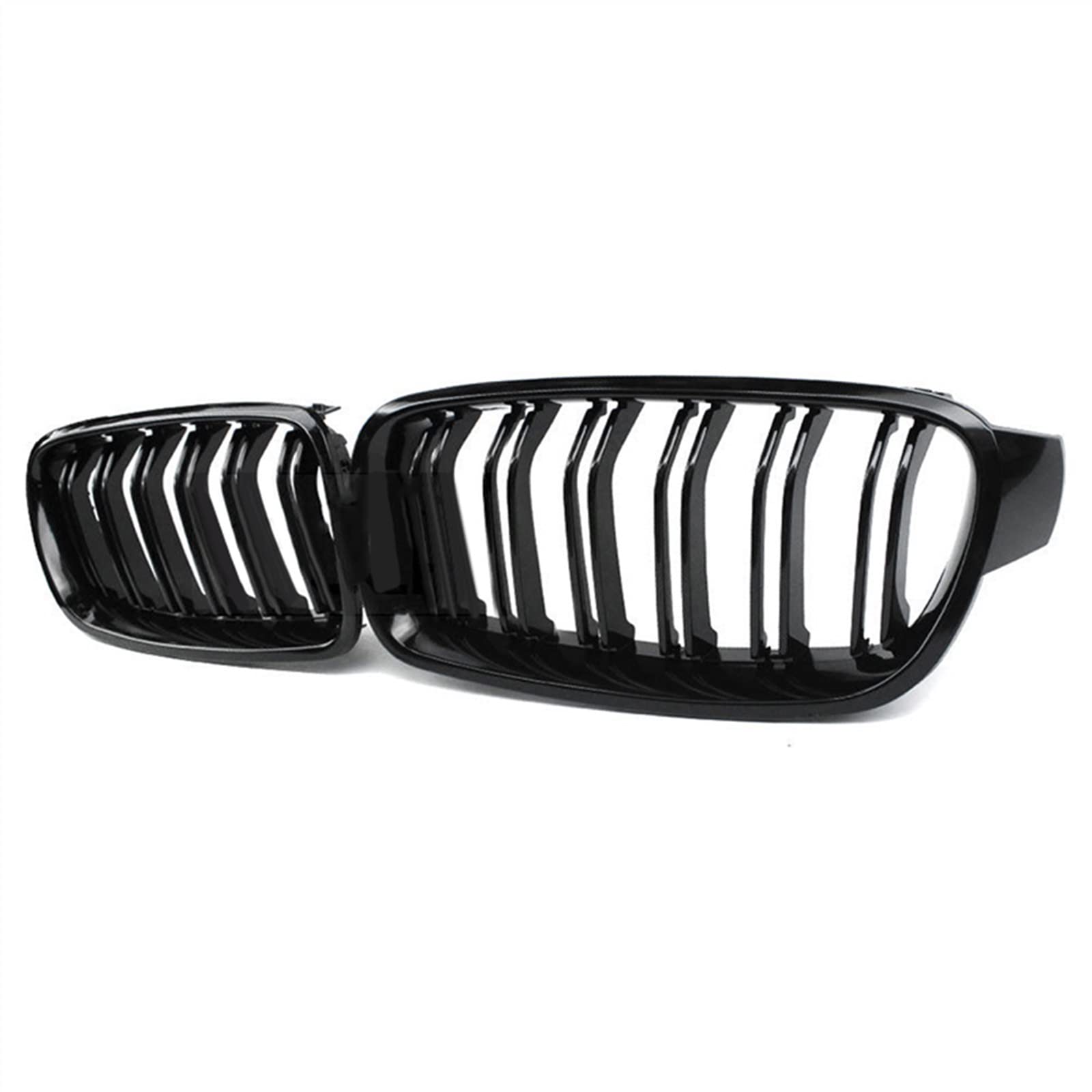 Kühlergrill vorne Kompatibel Mit F30 F35 F31 2012 2013 2014 2015 2016 2017 2018 Auto-Carbon-Faser-Front-Niere-Grill-oberer Grill-Abdeckungs-Lufteinlass-Grill(Gloss Black) von MKKDYC