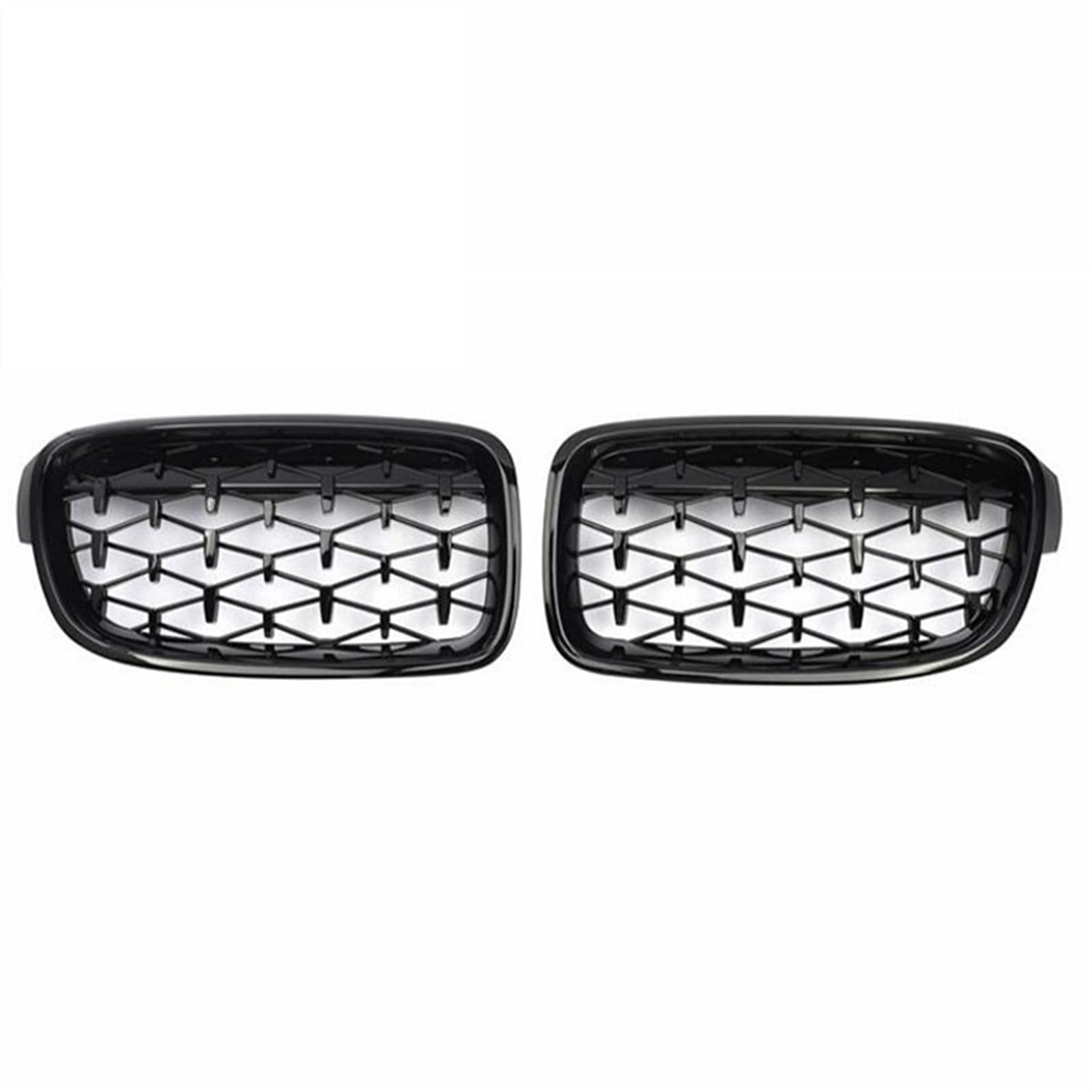 Kühlergrill vorne Kompatibel Mit F30 F35 F31 3er 2012 2013 2014 2015 2016 2017 2018 EIN Paar Nierengitter Frontstoßstange Grillhaube Oberer Grill(Gloss Black) von MKKDYC