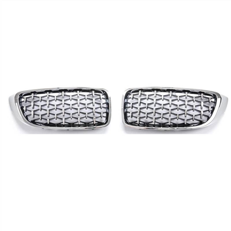 Kühlergrill vorne Kompatibel Mit F32 F33 F36 F80 F82 F83 M3 M4 Lufteinlass-Grill Stoßstange Oberer Grill Auto-Front-Nierengitter-Abdeckung(All Silver) von MKKDYC