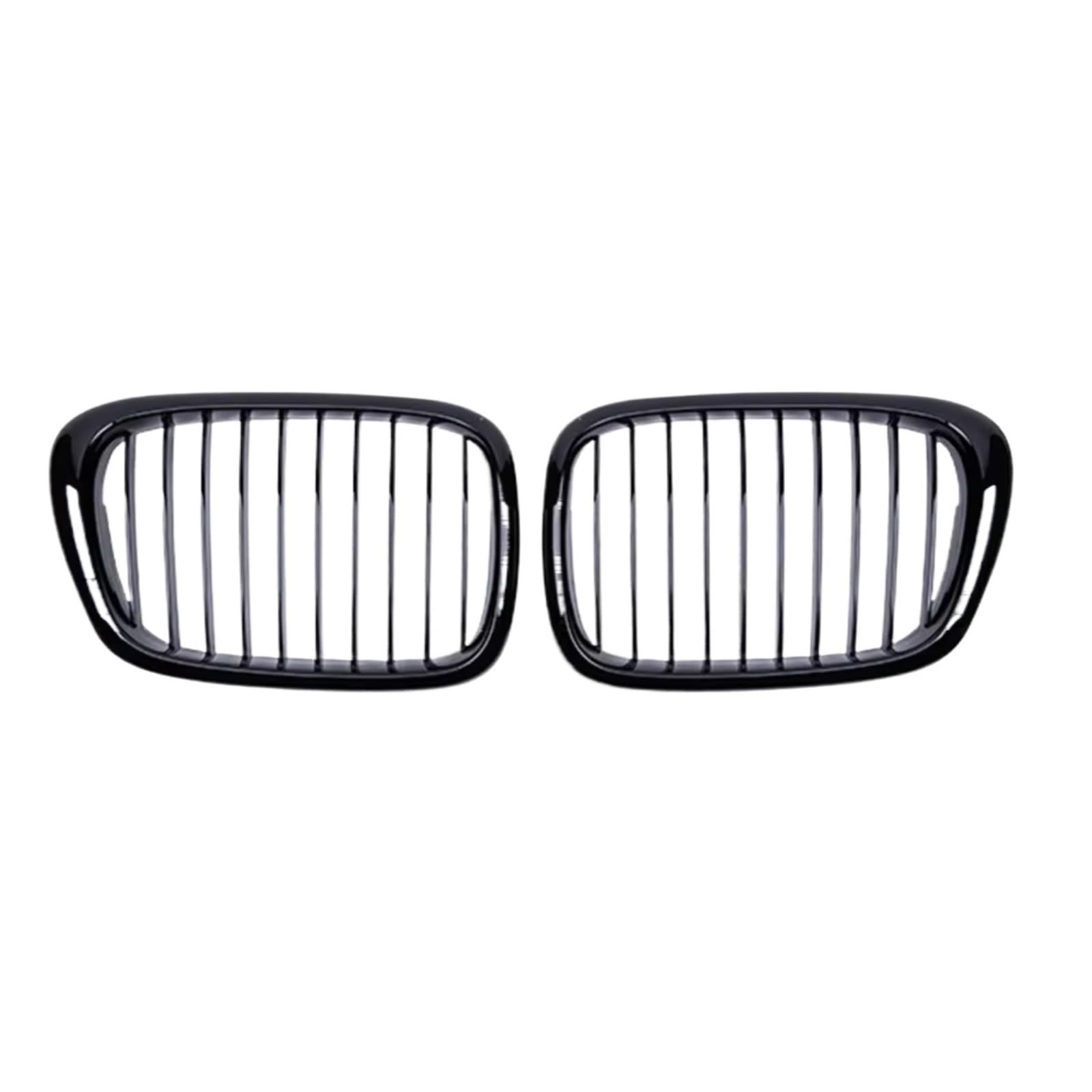 Kühlergrill vorne Kompatibel Mit Für E39 5er 525 528 1999 2000 2001 2002 2003 Auto-Frontgrill, Haubengrill, Nierengitter, Renngrill, Autozubehör(Gloss Black) von MKKDYC