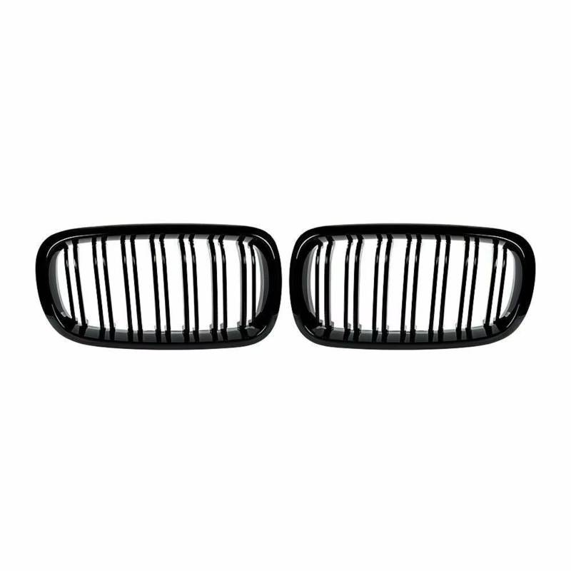 Kühlergrill vorne Kompatibel Mit Für F15 F16 X5 X6 2014 2015 2016 2017 Auto Doppellamellen Frontstoßstange Nieren-Renngrill Ersatzteile 51117294485 von MKKDYC