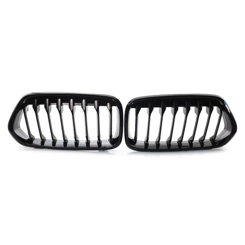 Kühlergrill vorne Kompatibel Mit Für F39 X2 Serie 2018 2019 2020 2021 Auto-Frontstoßstangengrill, Frontnierengrill, Einzellamellengrill, Glänzend Schwarz 51712455247 von MKKDYC