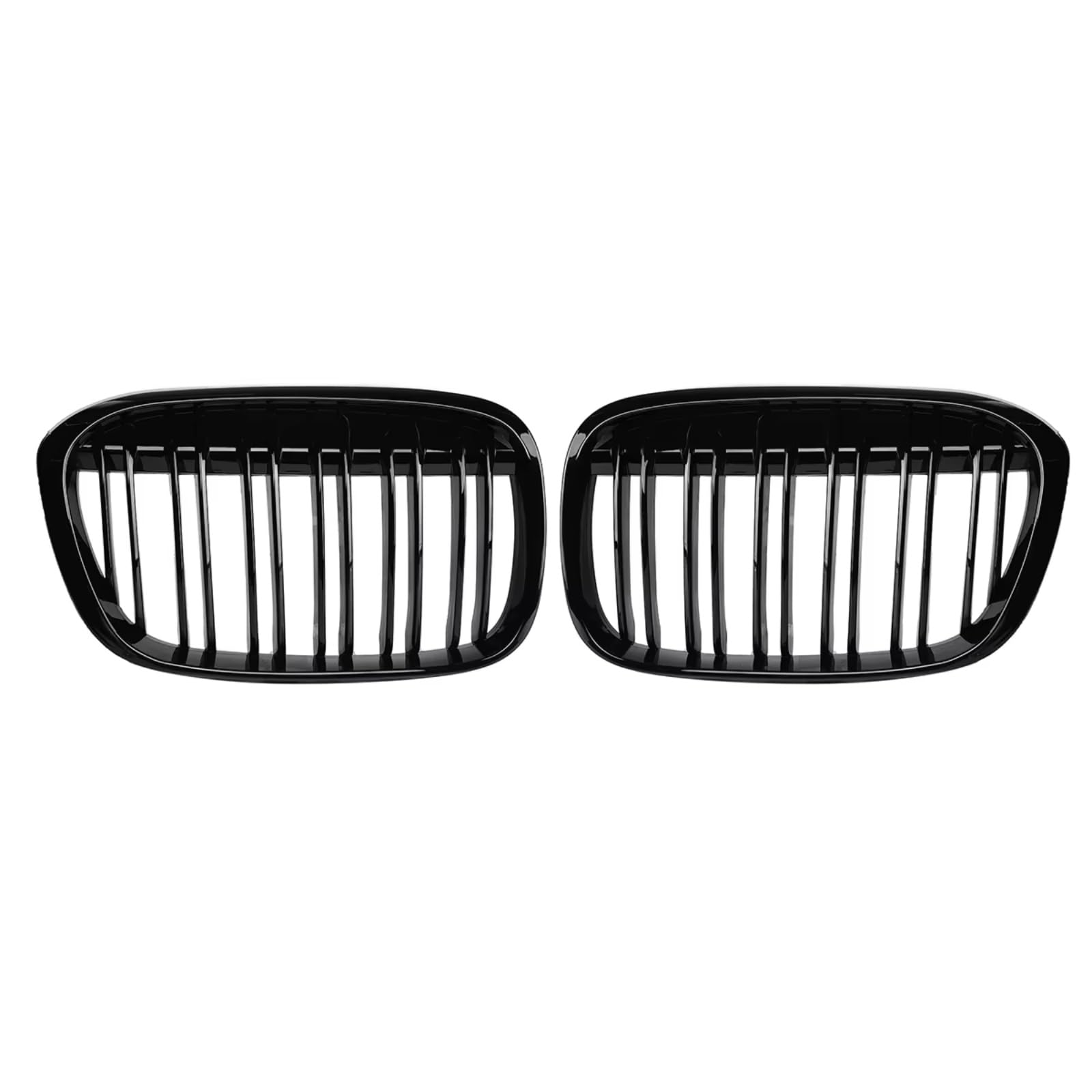 Kühlergrill vorne Kompatibel Mit Für F48 F49 X1 2016 2017 2018 2019 Auto Frontstoßstange Nierengrill Grille Glänzend Schwarz Racing Grille Dual Lamellen Grill Gitter von MKKDYC