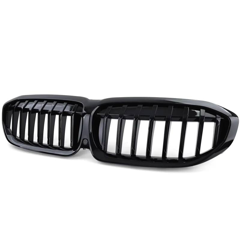 Kühlergrill vorne Kompatibel Mit Für G20 3er G20 G21 G28 2019 2020 2021 2022 Frontstoßstange Nierenhaubengrill Renngitter Diamond Meteor Style Grill(1 Slat Gloss Black) von MKKDYC