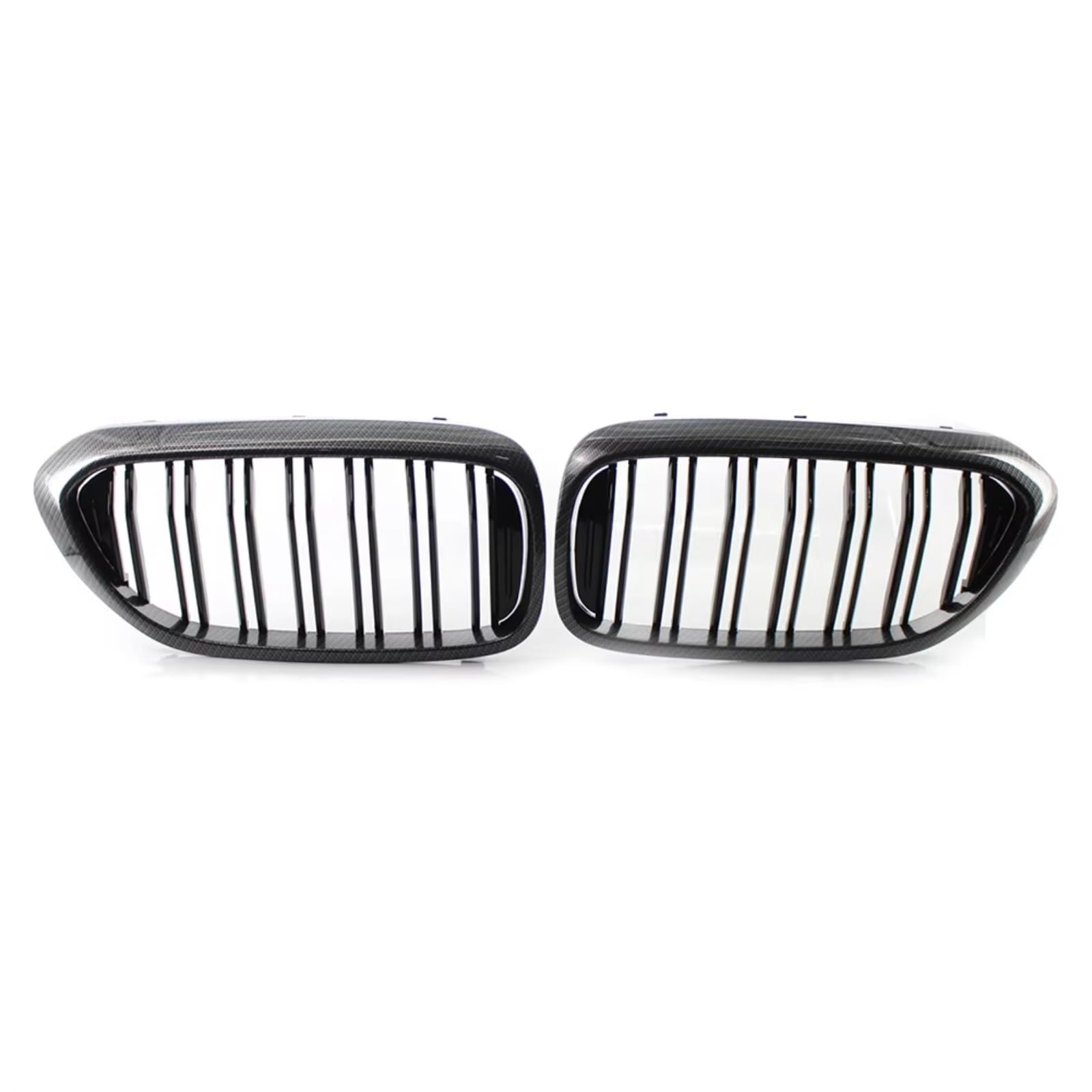 Kühlergrill vorne Kompatibel Mit Für G30 G31 G38 530i 540i 2017 2018 2019 5er-Serie, Kohlefaser-Auto-Frontstoßstange, Nierengitter, Renngitter, Frontgrill von MKKDYC