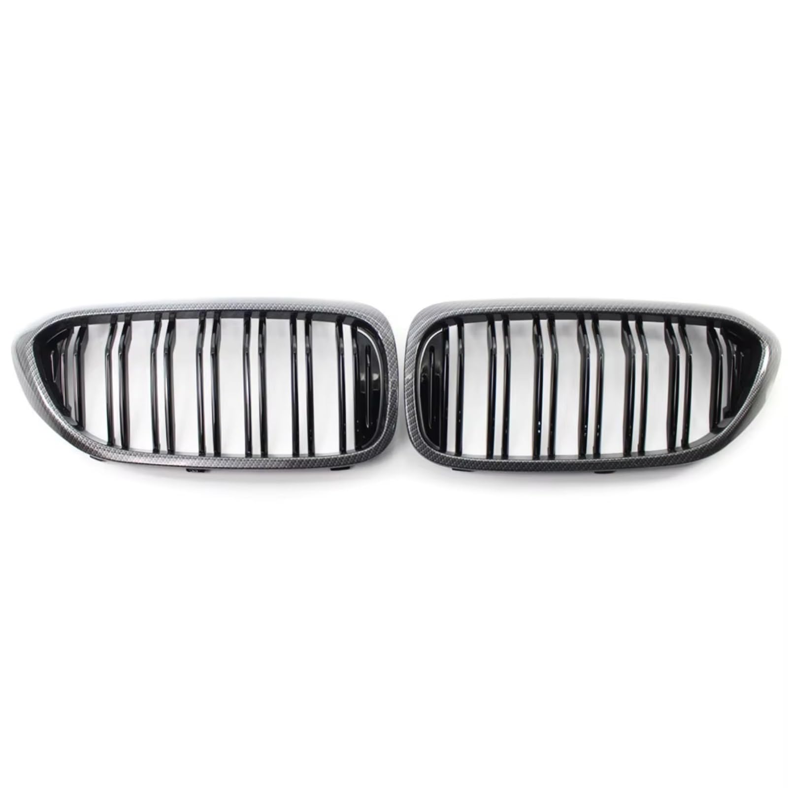 Kühlergrill vorne Kompatibel Mit Für M5 G30 G31 520i 530i 540i 5er-Serie, Auto-Frontstoßstangengrill, Glänzend Schwarz, Vorderer Nieren-Stoßstangengrill, Auto-Zubehör(Carbon Fiber) von MKKDYC