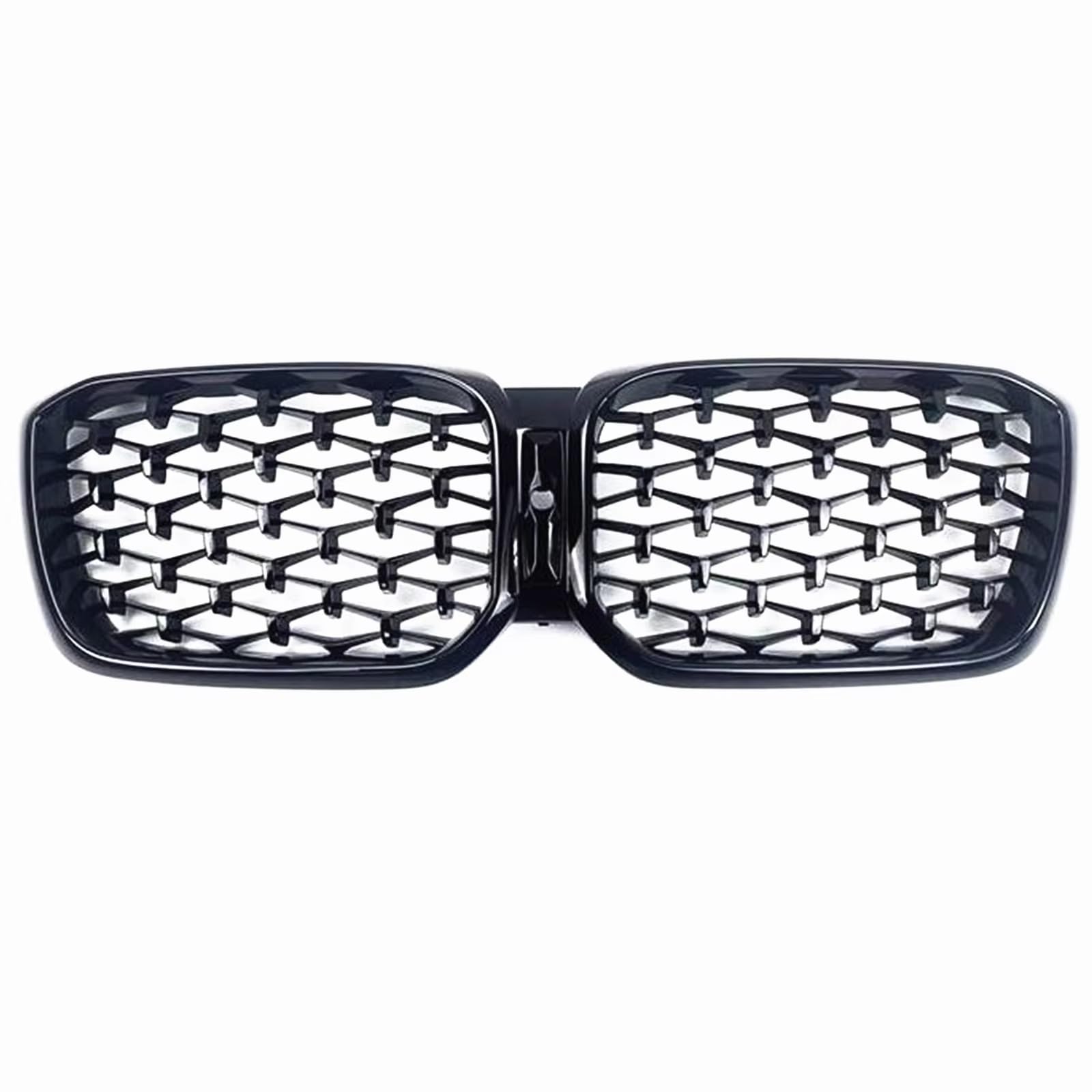 Kühlergrill vorne Kompatibel Mit Für X3 X4 G01 G08 G02 2022 Frontnierengrill Doppellinien-Grill Oberer Stoßfänger Haubeneinlass Mesh-Grill Renngrill(Glossy Black) von MKKDYC